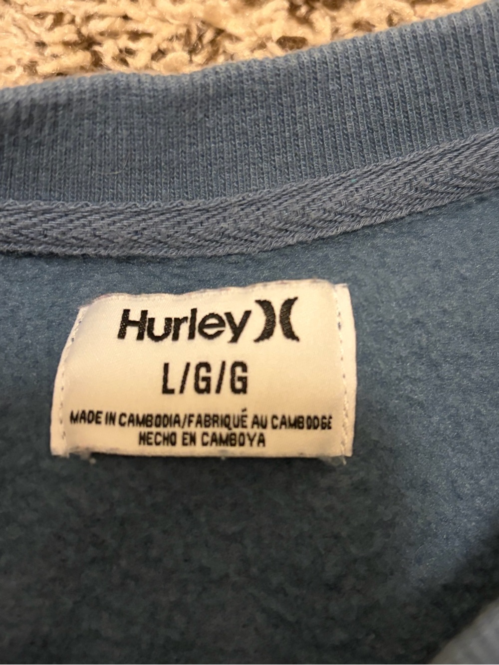 Hurley Men's Crewneck Sweatshirt in Slate Blue - Picture 3 of 6